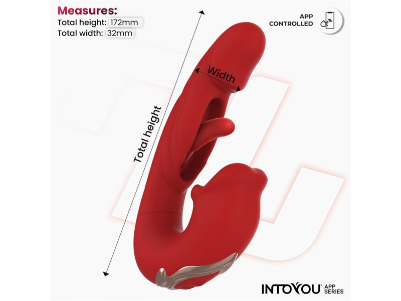 Mouty Vibrador Funcion Mordisqueo y Flipping con App