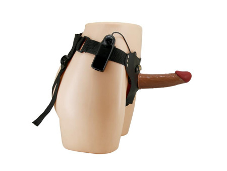 Arnes con Dildo Hueco y Vibracion con Control Remoto Starks