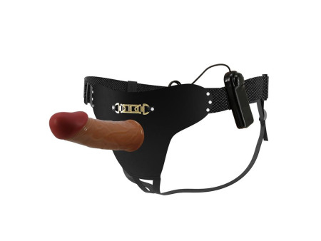 Arnes con Dildo Hueco y Vibracion con Control Remoto Starks