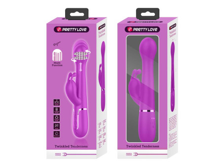 Vibrador con Thrusting y Bolas Rotatorias Dejon Rosa