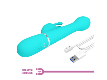 Vibrador con Thrusting y Bolas Rotatorias Dejon Azul