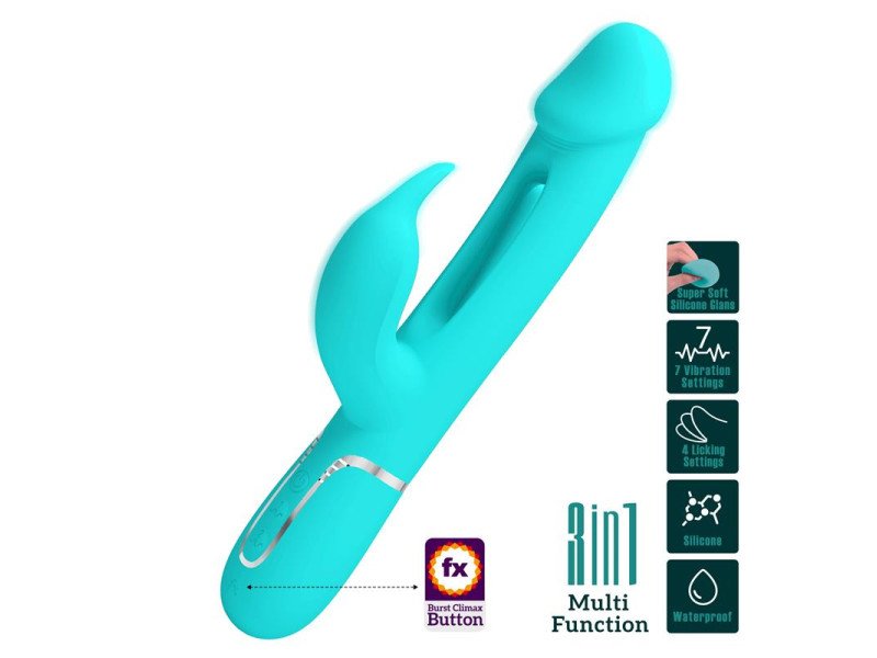Vibrador con Lengua Kampas Verde Vibrador con Lengua Kampas Verde