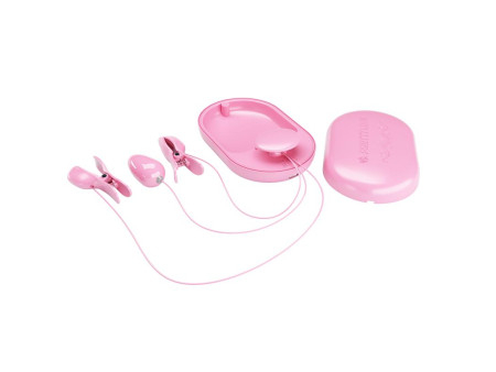 Surprise Box Huevo Vibrador y Pinzas para Pezones con Electro Estimulacion Rosa Surprise Box Huevo Vibrador y Pinzas para Pezones con Electro Estimulacion Rosa