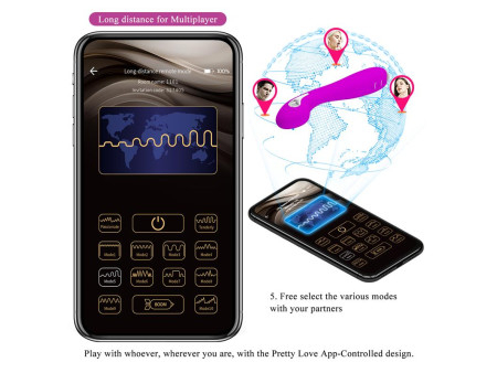 Hector Vibrador con Electroshock y App Rosa Hector Vibrador con Electroshock y App Rosa