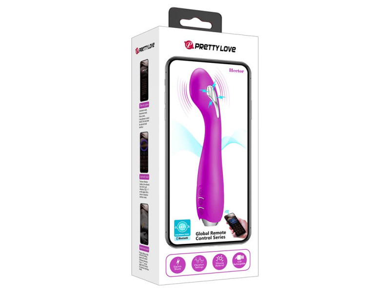 Hector Vibrador con Electroshock y App Rosa