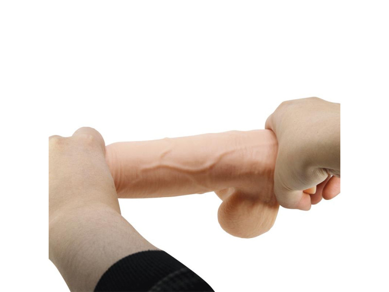 Dildo Realista Doble Densidad Piel Deslizante Retractil