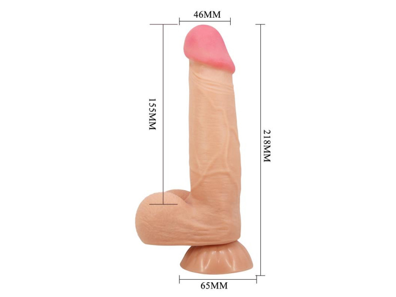 Dildo Realista Doble Densidad Piel Deslizante Retractil