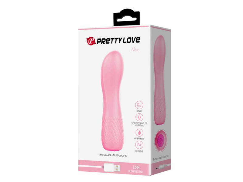 Alice Vibrador 12 funciones Rosa Claro