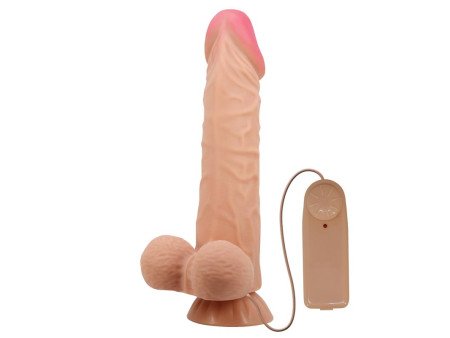 Vibrador Realista Control Remoto, Doble Densidad y Piel Deslizante 24 cm