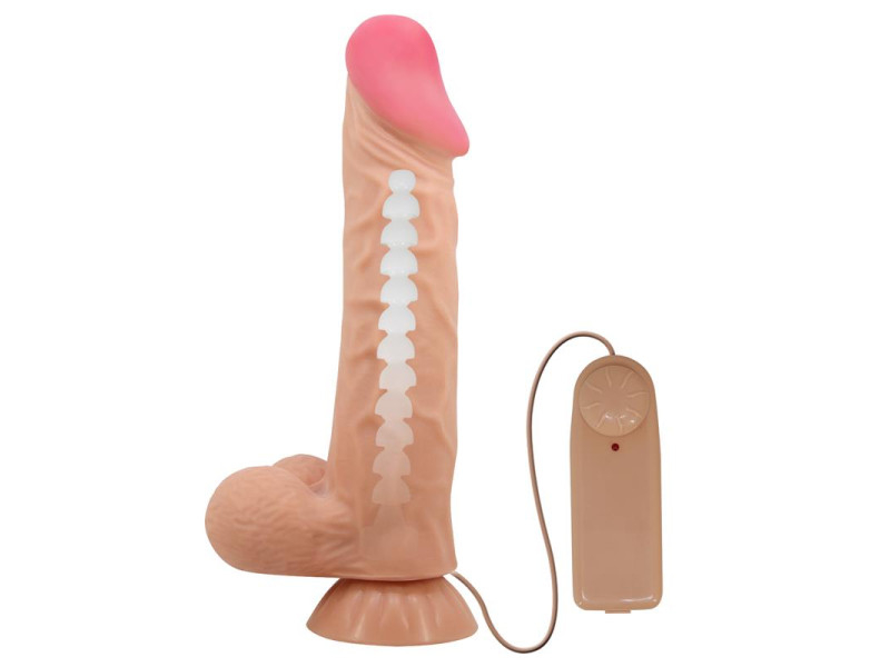 Dildo Realista Doble Densidad Piel Deslizante Retractil 24 cm