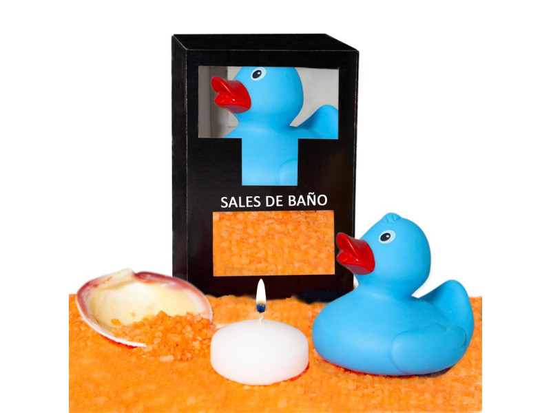 Set Sales Bano Aroma Mango Pato Vela y Concha 150 gr