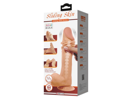 Dildo Realista Doble Densidad Piel Deslizante Retractil 24 cm Dildo Realista Doble Densidad Piel Deslizante Retractil 24 cm