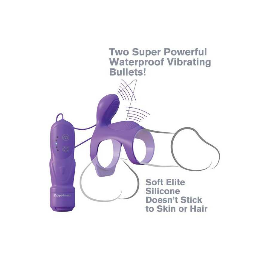 Fantasy C Ringz Anillo Vibrador para Parejas Ultimate Cage Purpura