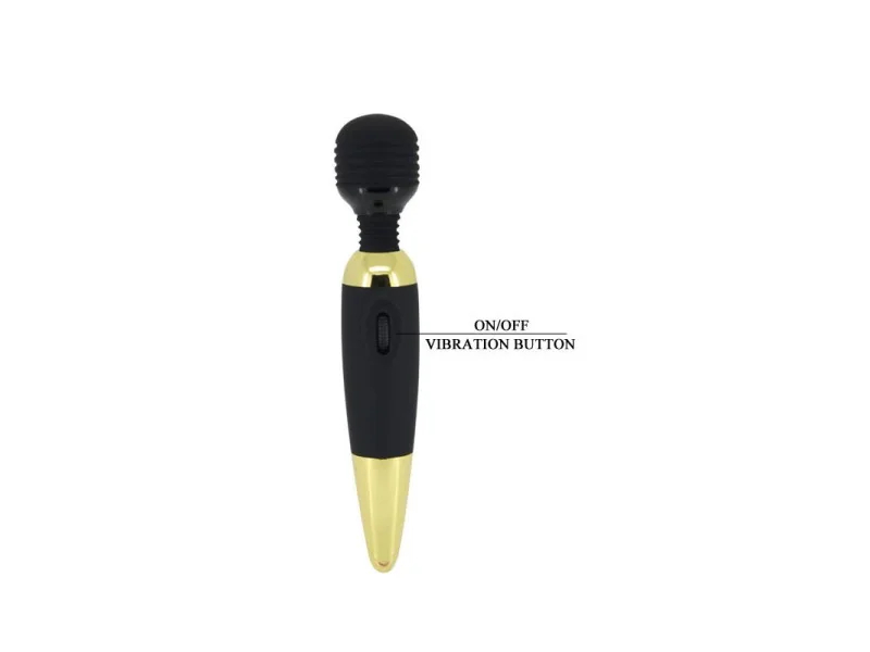 Pretty Love Masajeador Power Wand Negro y Dorado