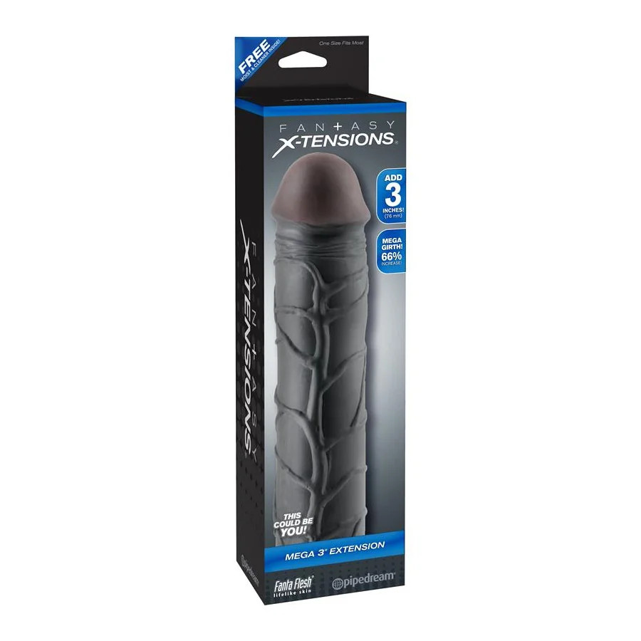 Fantasy X tensions Mega 76 cm Extension de Pene Color Negro