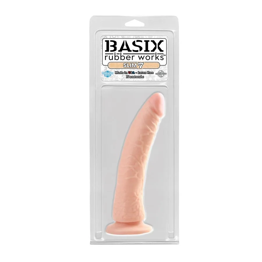 Dildo Slim 1778 cm con Ventosa Color Natural