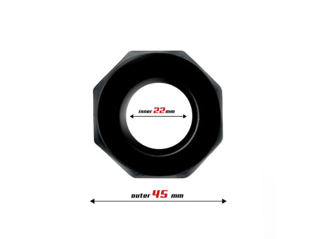 Anillo para el Pene Poligonal Super Flexible 22 cm Negro
