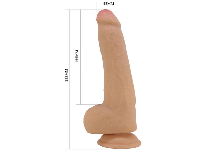 Dildo Realista con Piel Deslizante Retractil 233 cm
