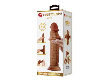 Dildo con Piel Deslizante Retractil 214 cm