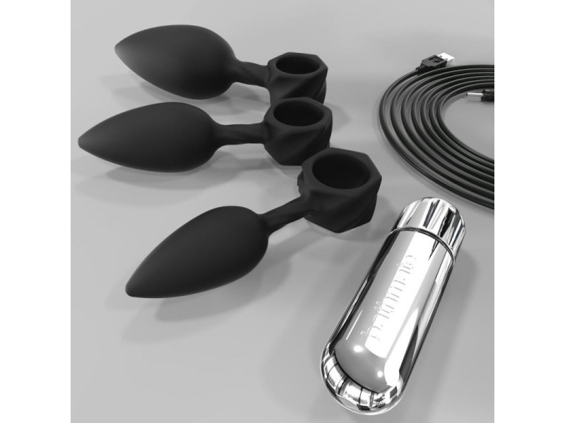 Set de 4 Plugs Entrenamiento Anal con Vibracion