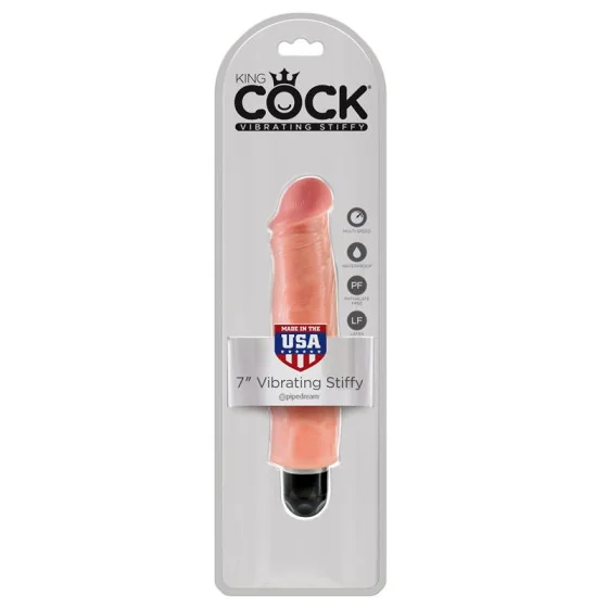 King Cock Vibrador Stiffy de 7 Color Natural