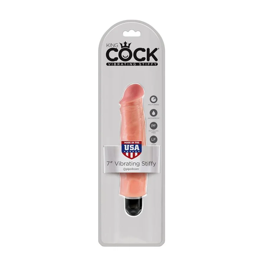 King Cock Vibrador Stiffy de 7 Color Natural