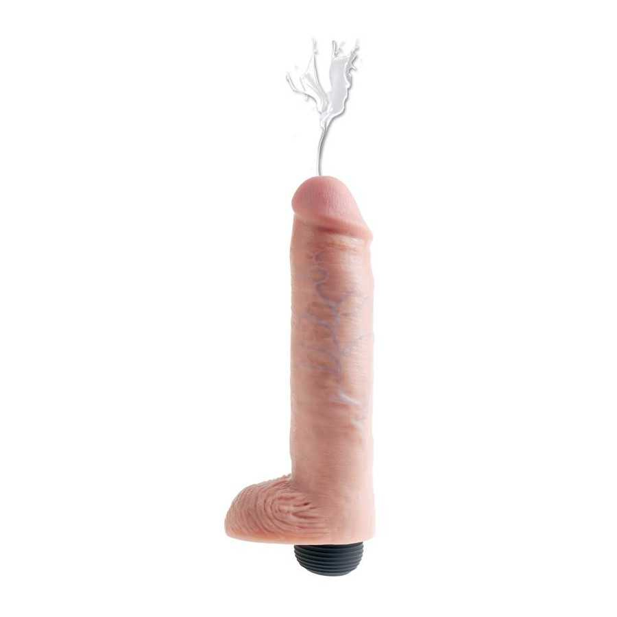 Pene Eyaculador con Testiculos 10 Color Natural