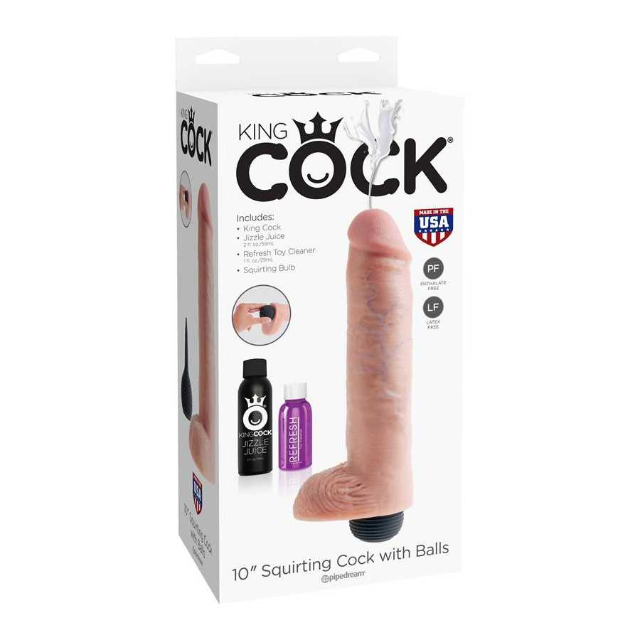 Pene Eyaculador con Testiculos 10 Color Natural