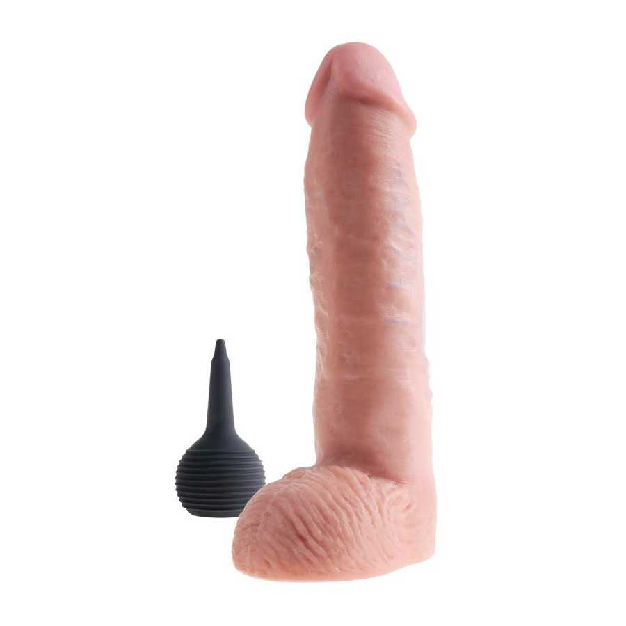 Pene Eyaculador con Testiculos 11 Color Natural