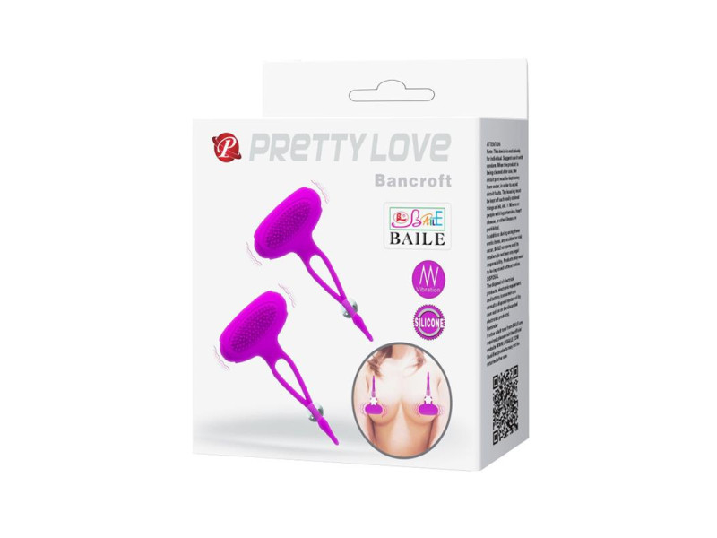 Pretty Love Pinzas para Pezones Bancroft Color Purpura