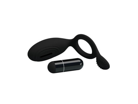 Pretty Love Anillo Vibrador Ethel Color Negro