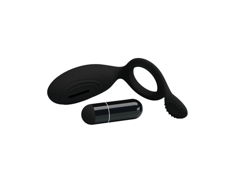 Pretty Love Anillo Vibrador Ethel Color Negro