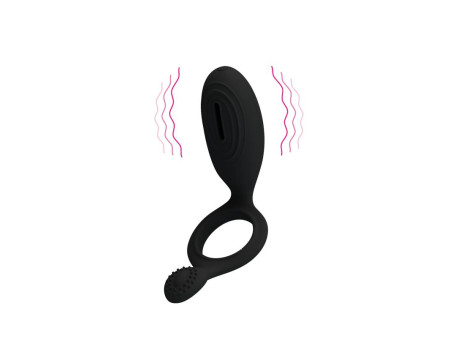 Pretty Love Anillo Vibrador Ethel Color Negro