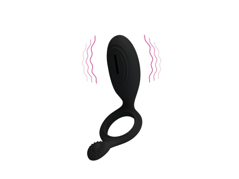 Pretty Love Anillo Vibrador Ethel Color Negro