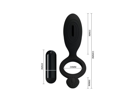 Pretty Love Anillo Vibrador Ethel Color Negro