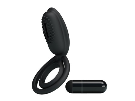 Pretty Love Anillo Vibrador Esther Color Negro