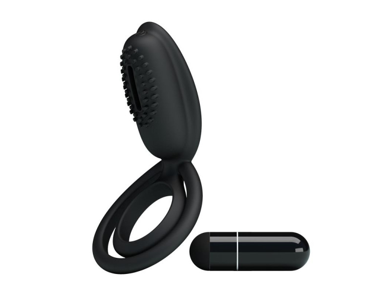 Pretty Love Anillo Vibrador Esther Color Negro