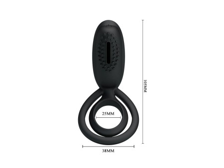 Pretty Love Anillo Vibrador Esther Color Negro