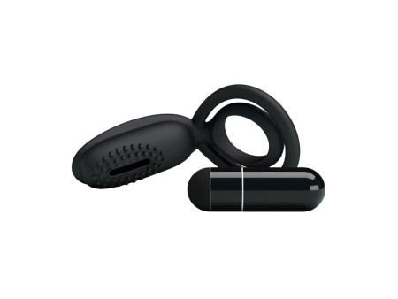 Pretty Love Anillo Vibrador Esther Color Negro