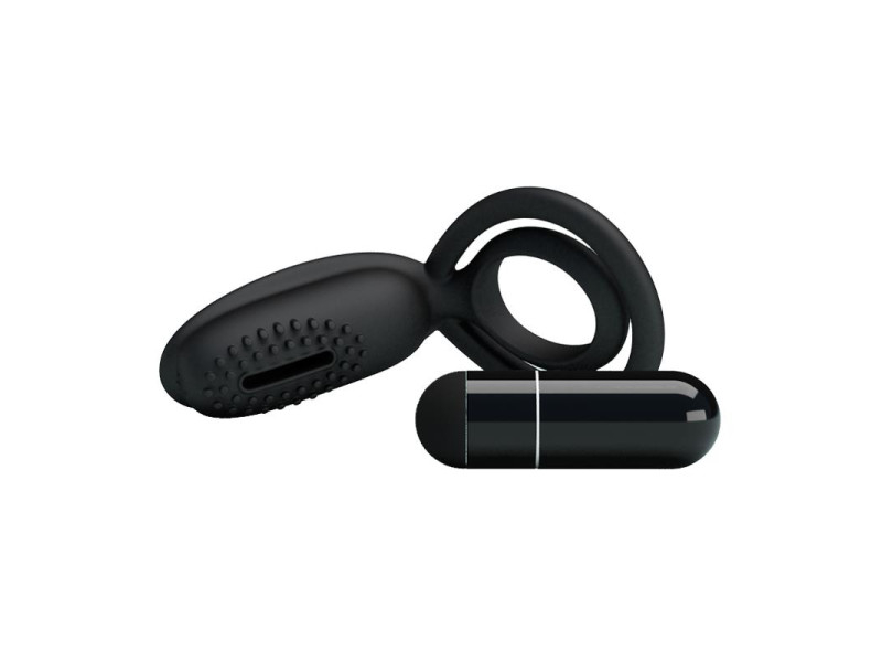 Pretty Love Anillo Vibrador Esther Color Negro
