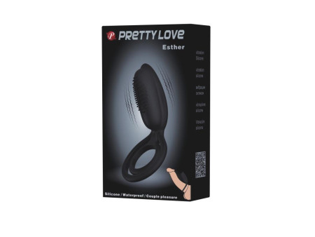 Pretty Love Anillo Vibrador Esther Color Negro