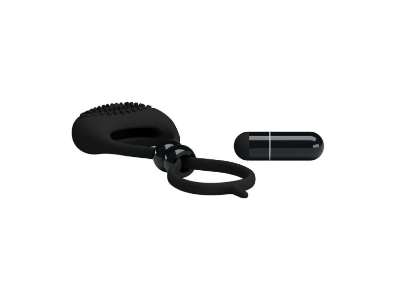 Pretty Love Anillo Vibrador Locker Color Negro