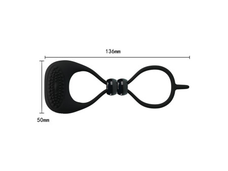 Pretty Love Anillo Vibrador Locker Color Negro