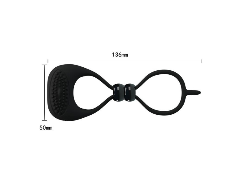 Pretty Love Anillo Vibrador Locker Color Negro