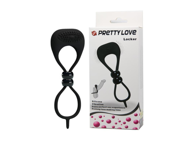 Pretty Love Anillo Vibrador Locker Color Negro