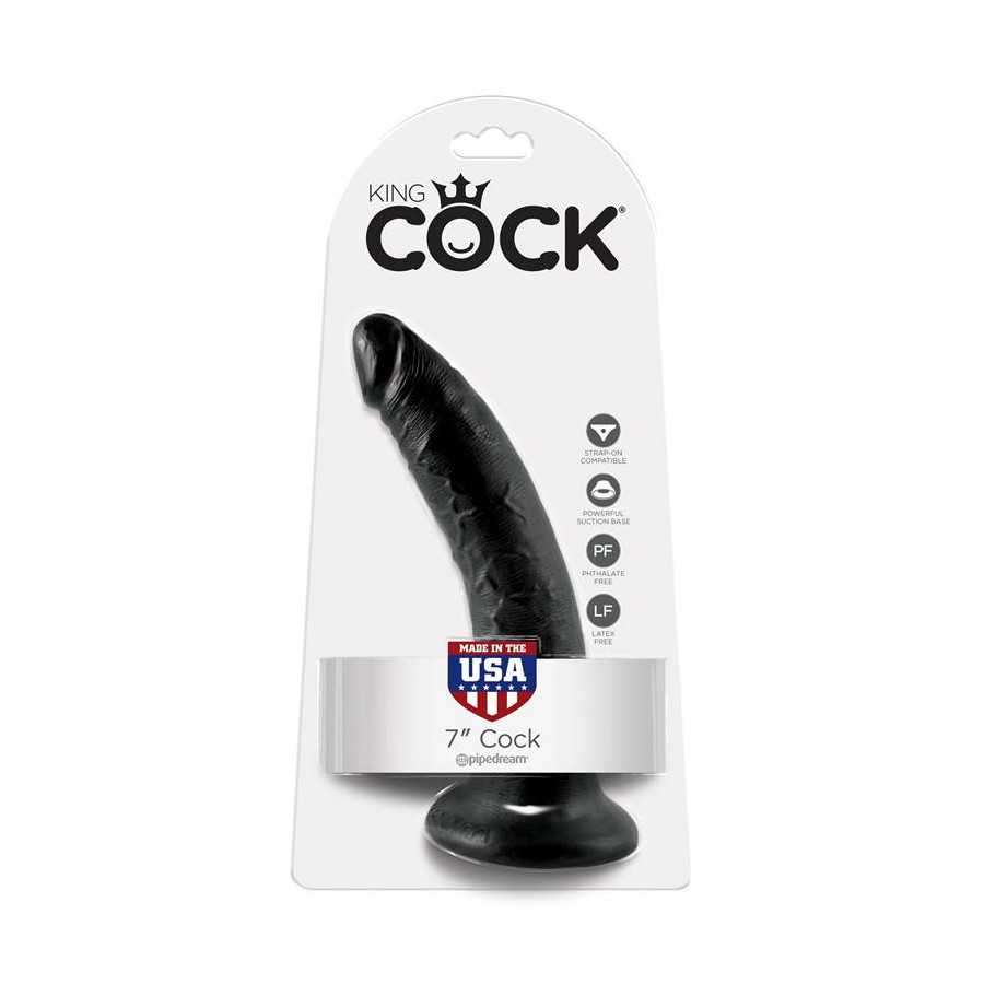 King Cock Pene de 7 Color Negro