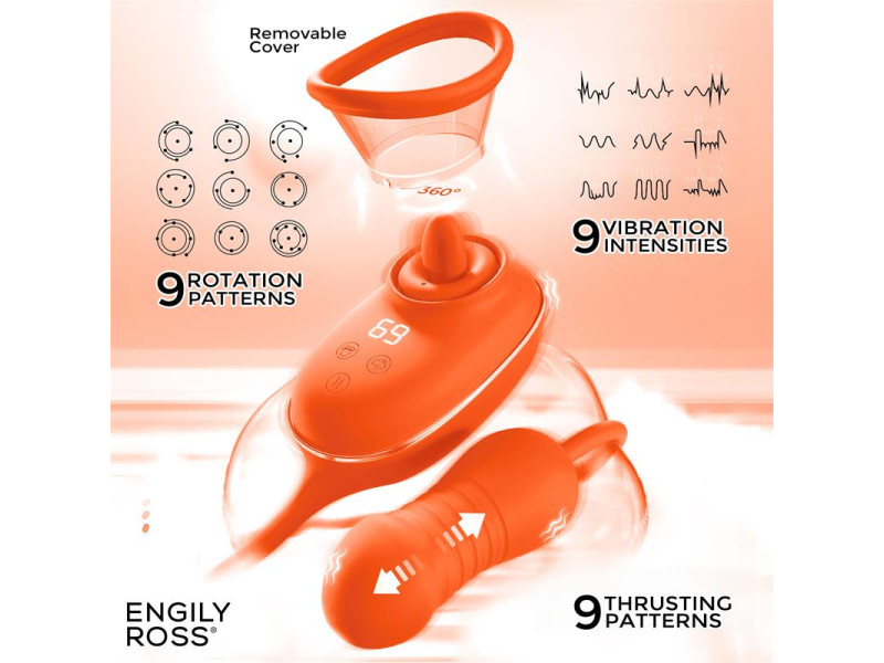 Lizer Pro Estimulador con Lengua Oscilante Bomba de Vacio y Huevo con Up and Down