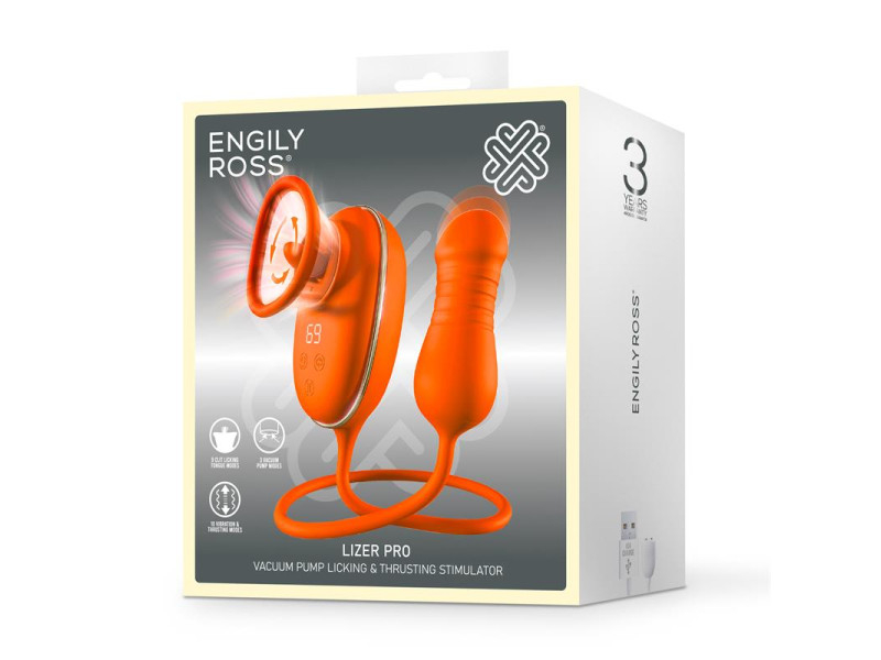 Lizer Pro Estimulador con Lengua Oscilante Bomba de Vacio y Huevo con Up and Down