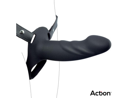 Arnes Strap on con Dildo Hueco Silicona Premium Talla L Negro
