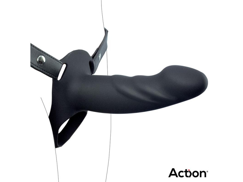 Arnes Strap on con Dildo Hueco Silicona Premium Talla L Negro